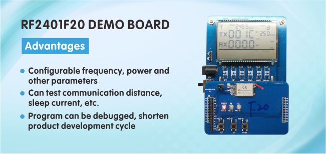 2,4-GHz-Modul RF2401F20 DEMO-Board