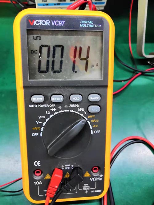 Das LoRa-Modul LoRa1262 hat den Ruhestrom gemessen