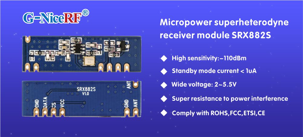 Superheterodyn-Empfängermodul SRX882S