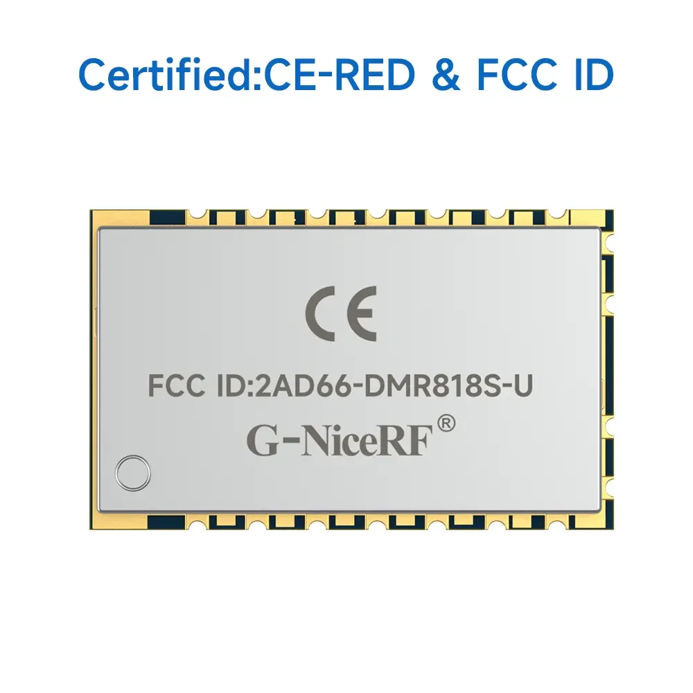 DMR818S-U: FCC ID &amp; CE RED-zertifiziertes DMR Tier II AMBE++ Walkie-Talkie-Modul