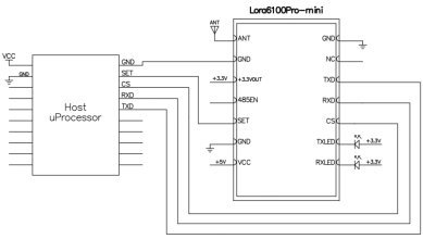 lora-modul LoRa6100Pro-mini anwendung schaltung