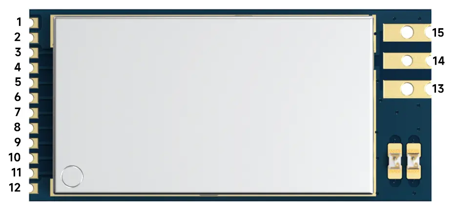 Pin-Definition des leistungsstarken 500-mW-UWB-Frontend-Moduls UWB3000F27 Pin-Definition des leistungsstarken 500-mW-UWB-Frontend-Moduls UWB3000F27