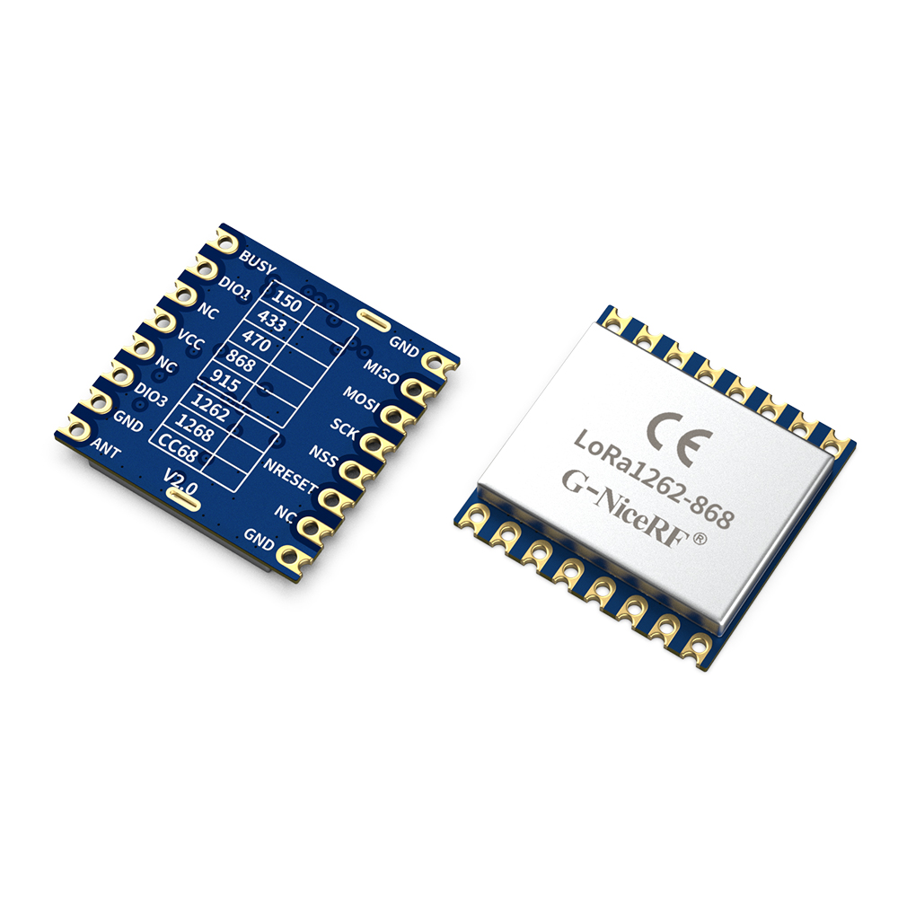 LoRa1262-868: SX1262 160 mW CE-RED-zertifiziertes 868 MHz LoRa-Modul mit TCXO