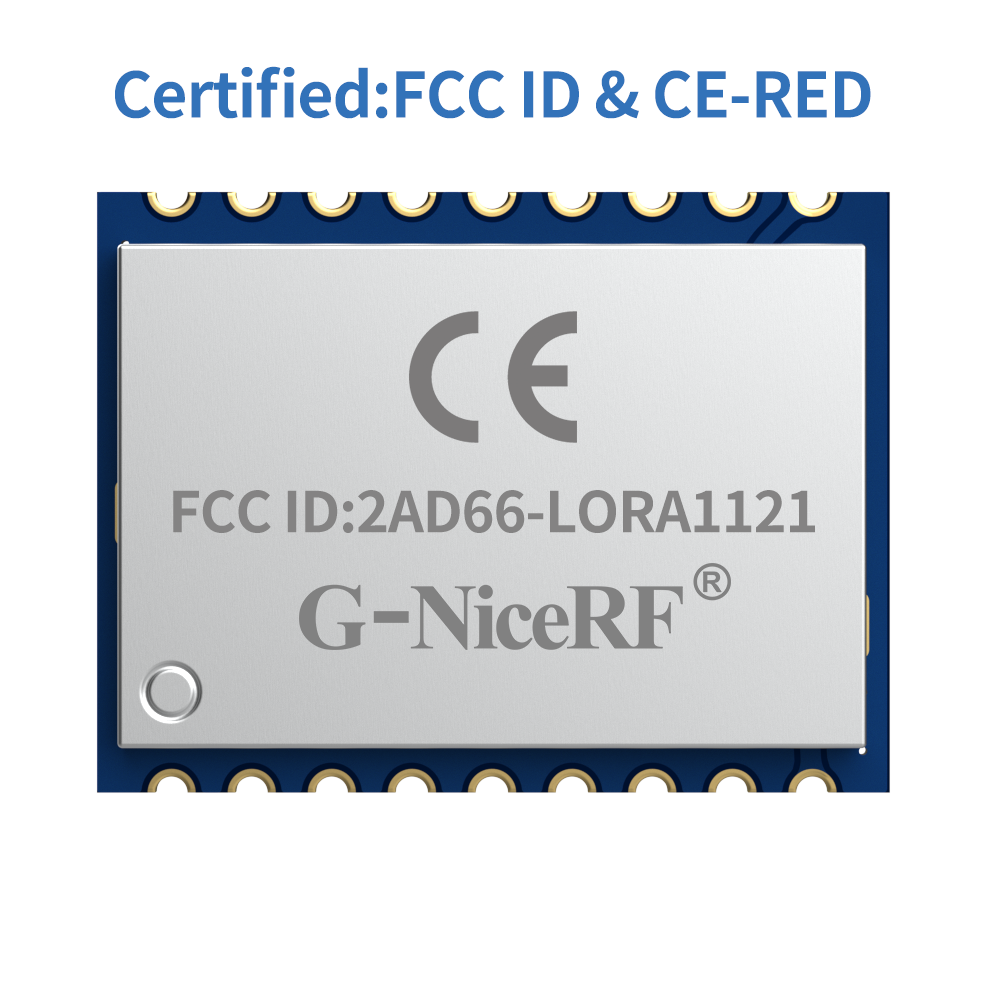 LoRa1121: FCC ID- und CE-RED-zertifiziertes Sub-GHz- und 2,4-GHz-Dualband-Kommunikationsmodul