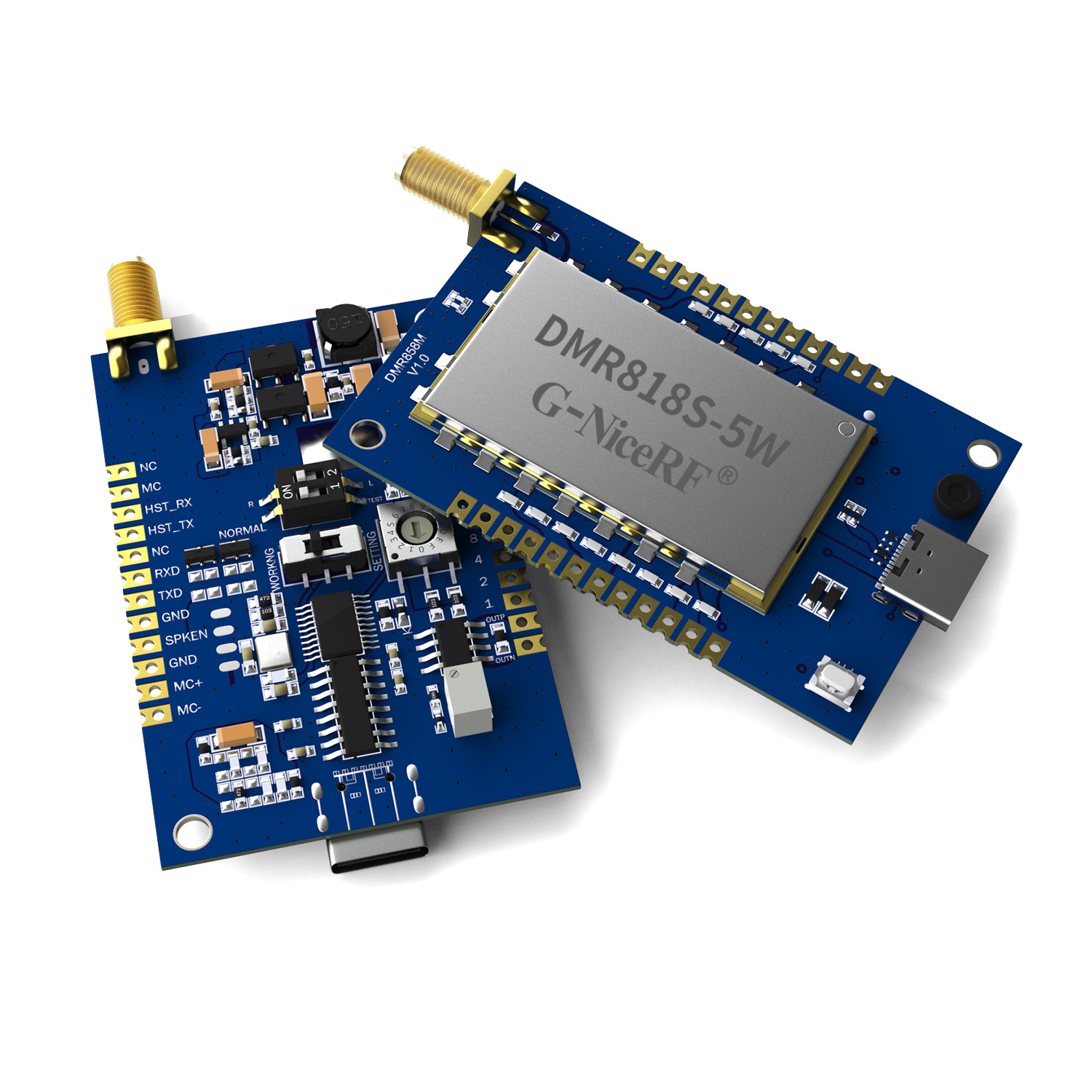 DMR858M: DMR Dual Time Slot Analog-Digital Integriertes 5W Walkie-Talkie