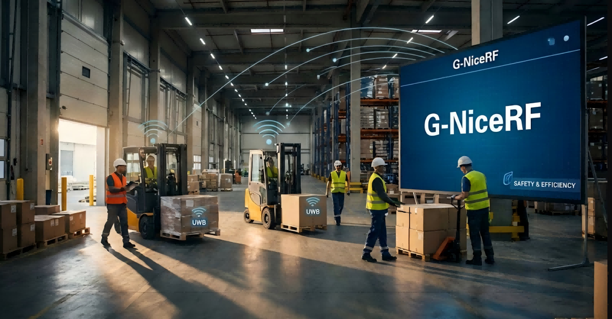 Lager mit UWB-Tracking für mehr Sicherheit und Effizienz.